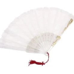 Spanish White Lace Fan - 31Cm
