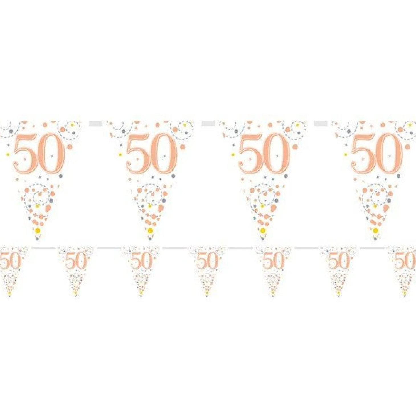 Sparking Fizz 50Th Foil Bunting - 3.9M