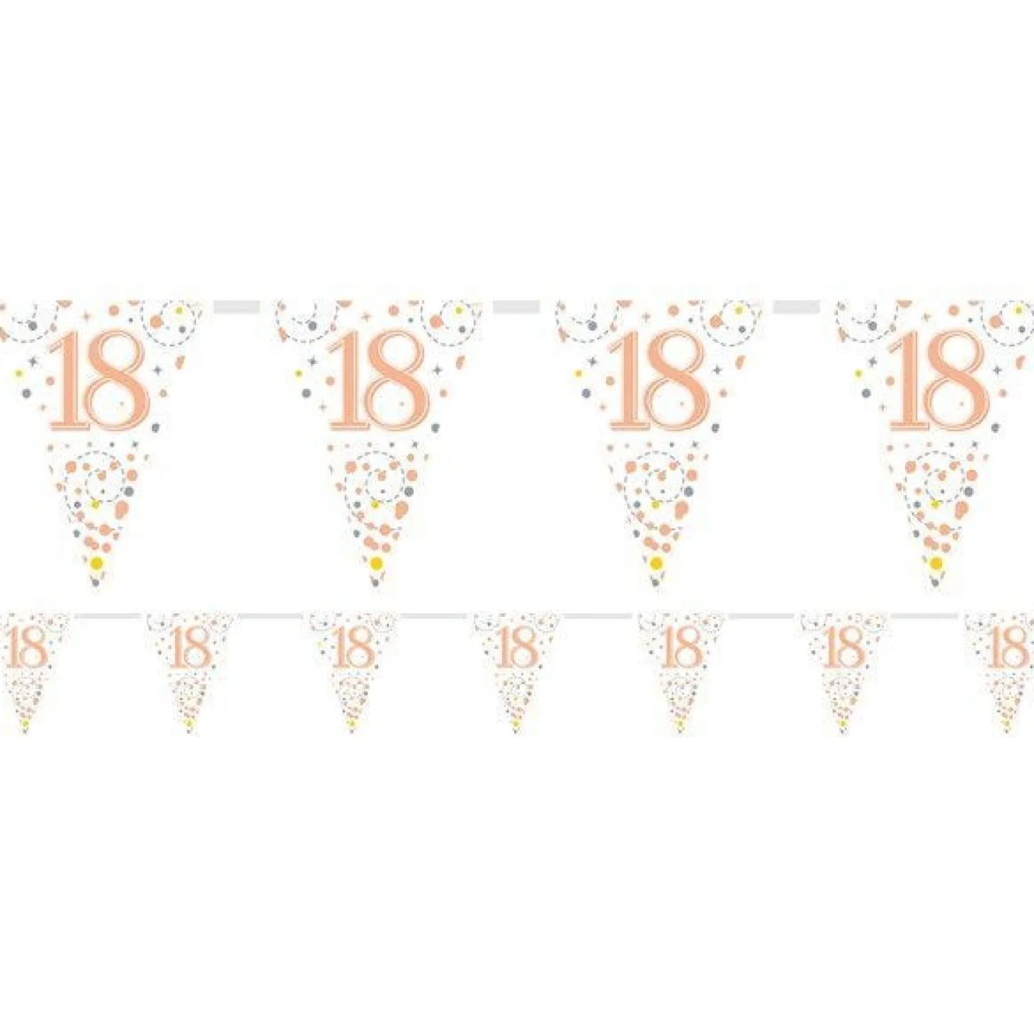 Sparking Fizz 18Th Foil Bunting - 3.9M