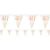 Sparking Fizz 40Th Foil Bunting - 3.9M
