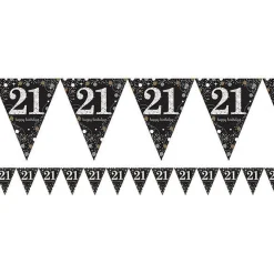 Sparkling Celebration 21St Foil Bunting - 4M