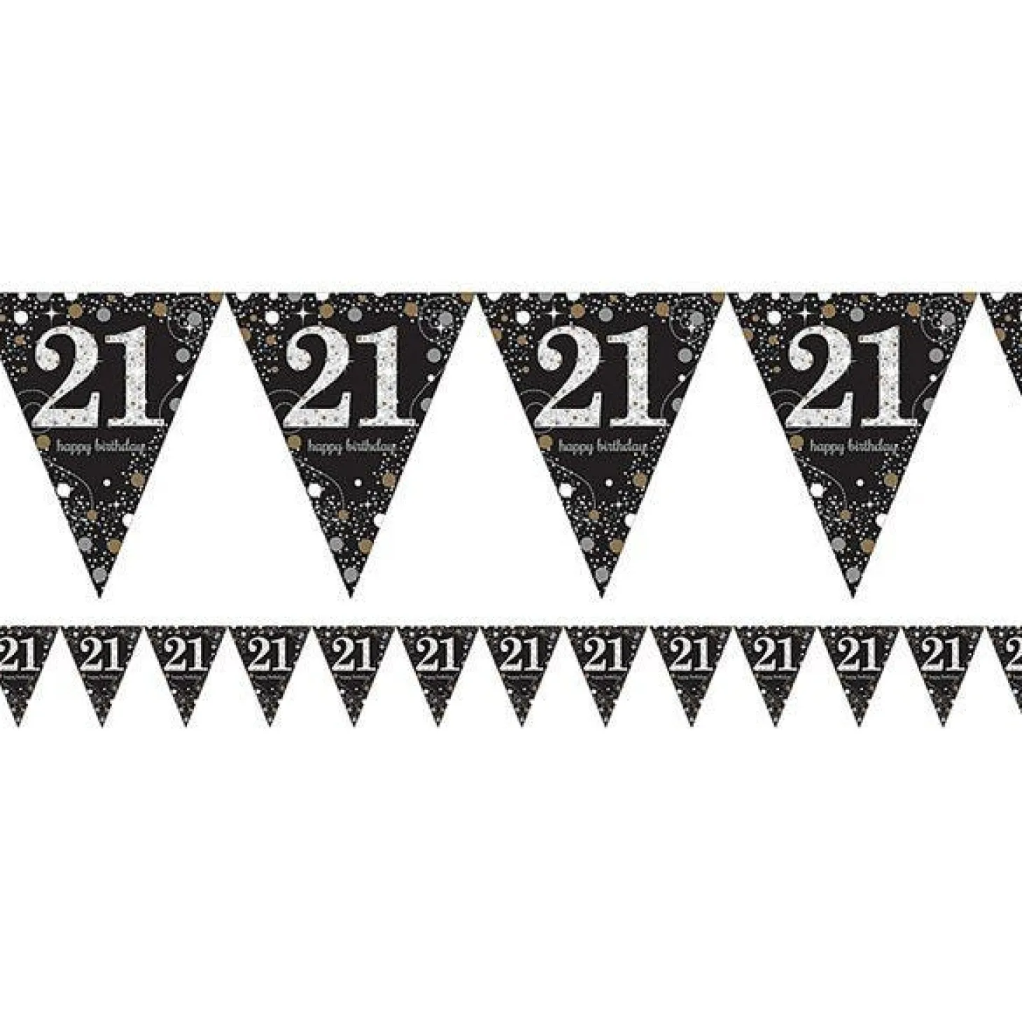 Sparkling Celebration 21St Foil Bunting - 4M