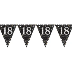 Sparkling Celebration 18Th Foil Bunting - 4M