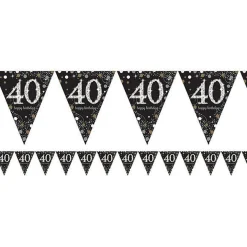 Sparkling Celebration 40Th Foil Bunting - 4M