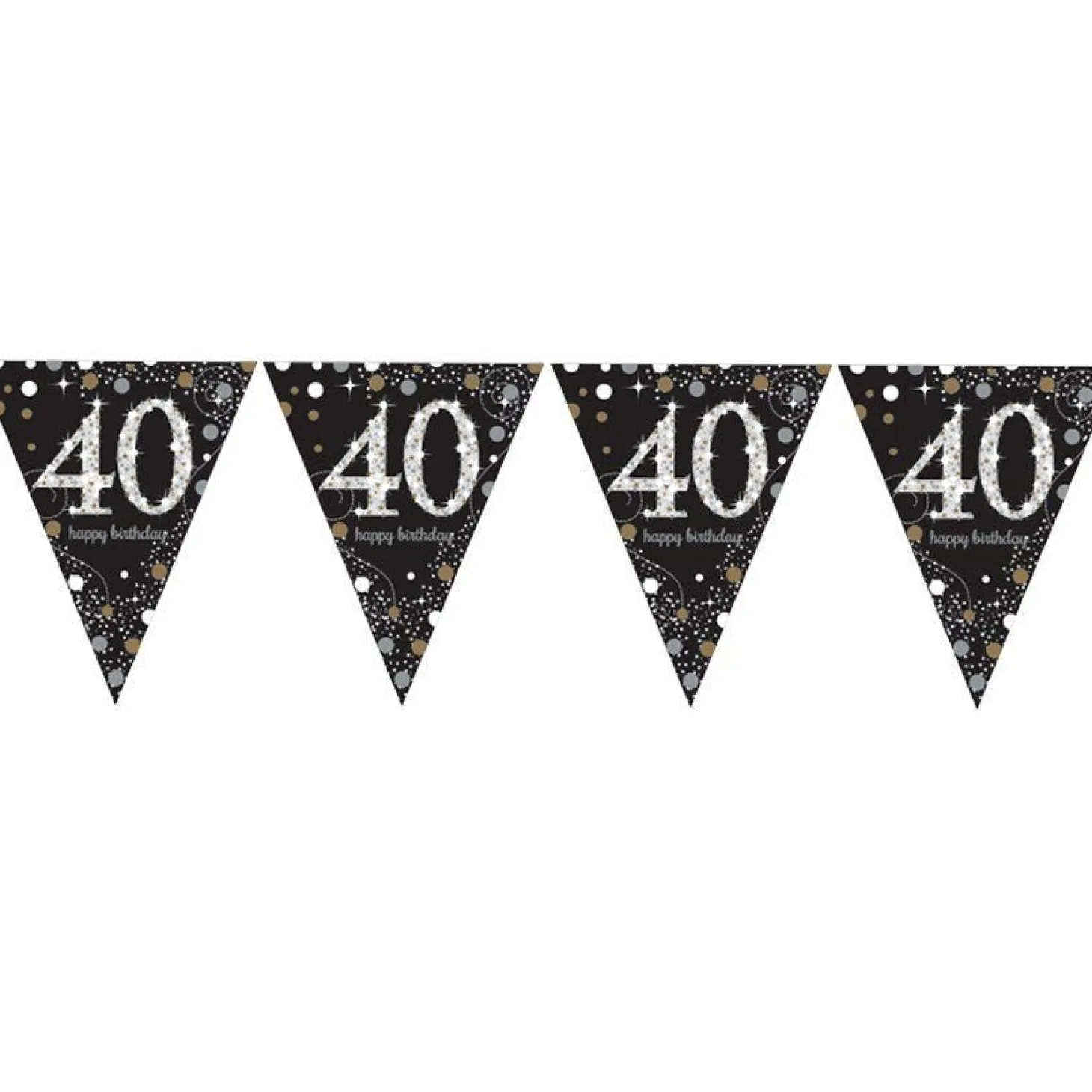 Sparkling Celebration 40Th Foil Bunting - 4M