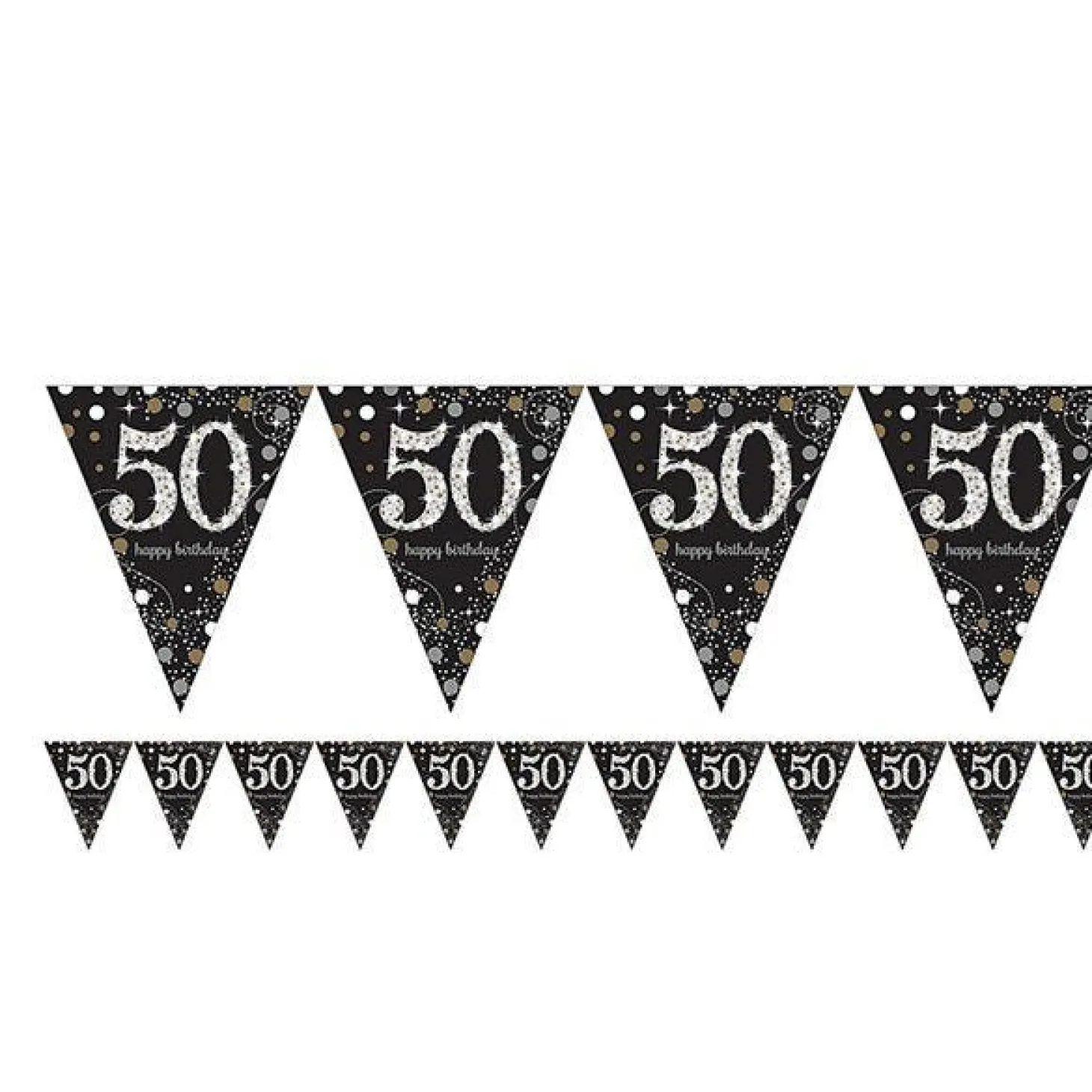 Sparkling Celebration 50Th Foil Bunting - 4M