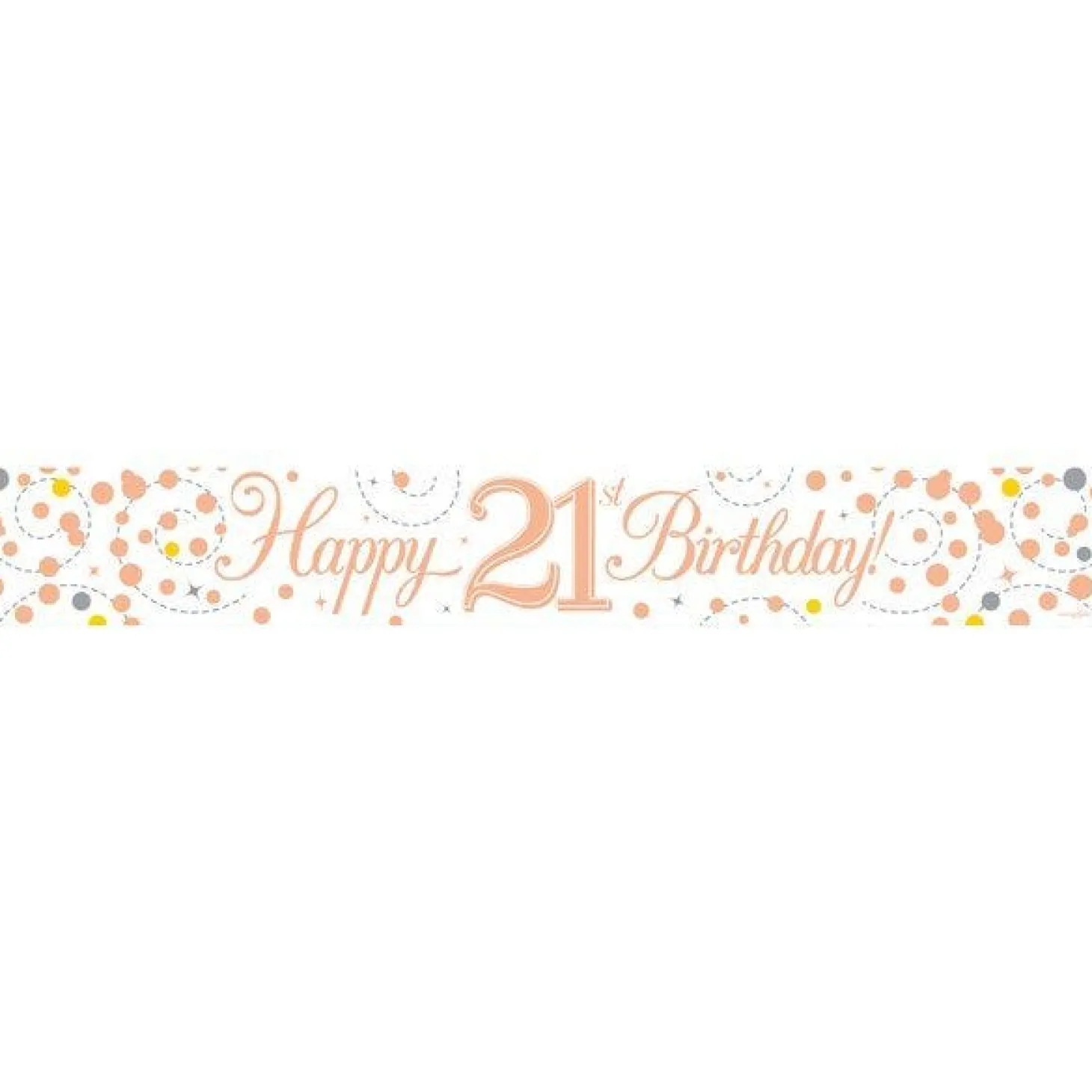 Sparkling Fizz 'Happy 21St Birthday' Banner - 2.7M