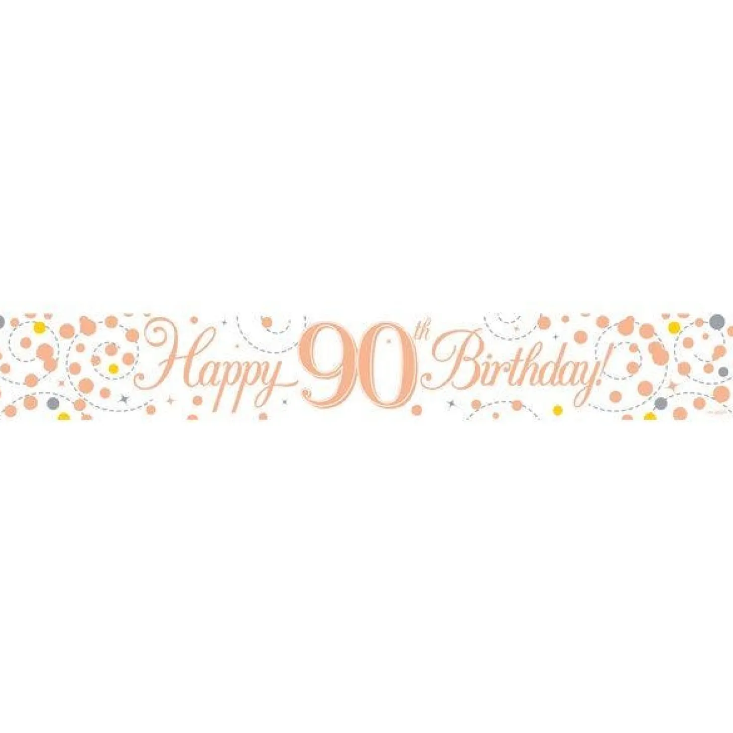 Sparkling Fizz 'Happy 90Th Birthday' Banner - 2.7M