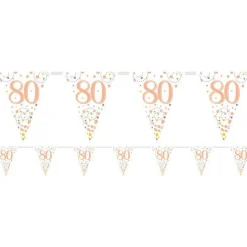 Sparkling Fizz 80Th Foil Bunting - 3.9M