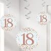 Sparkling Fizz 18Th Hanging Swirls (6Pk)