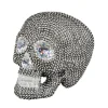 Sparkly Silver Skull Table Decoration - 19Cm