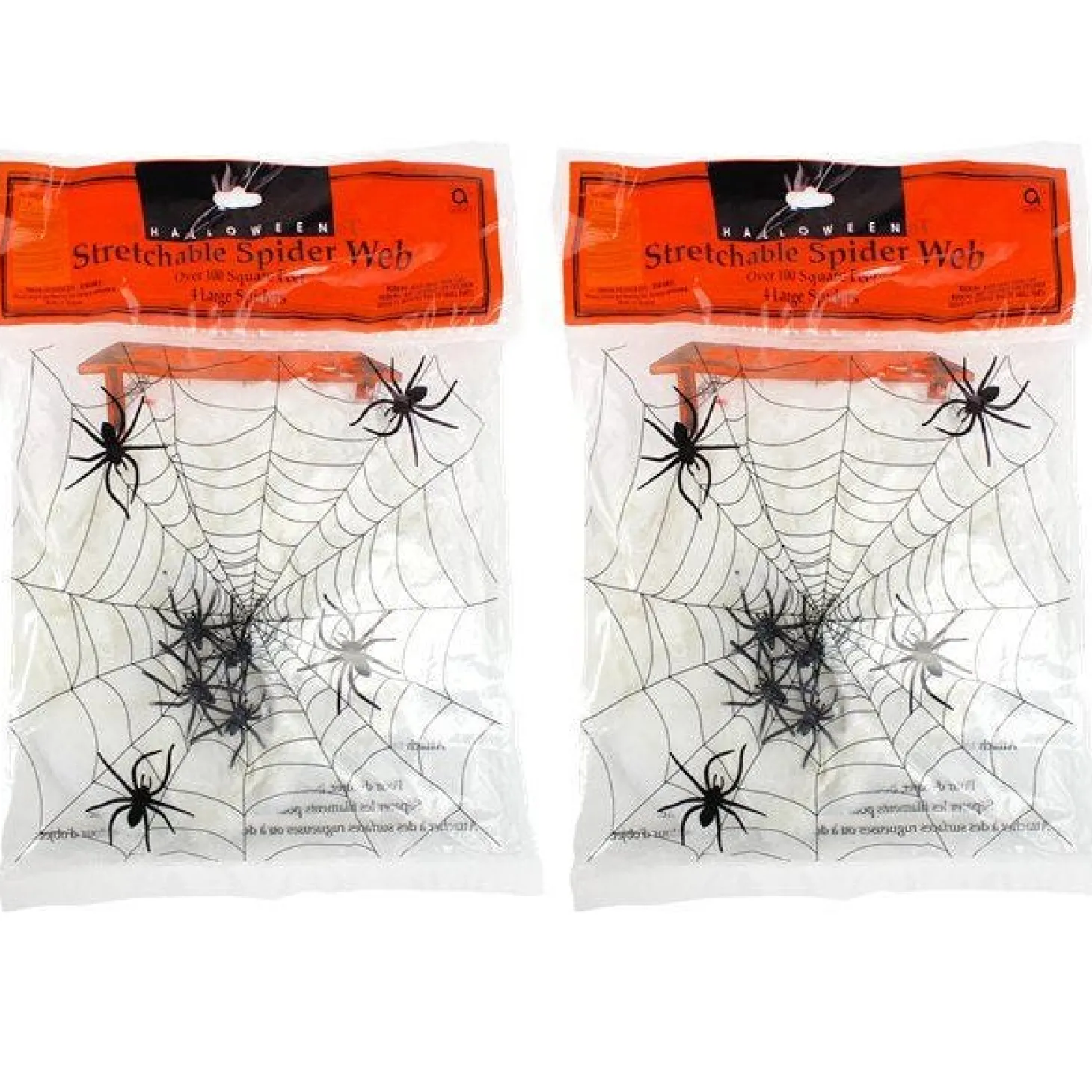 Spider Web With Spiders Multipack - 200Sq Ft