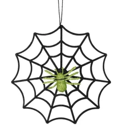 Spiderweb With Glitter Spider