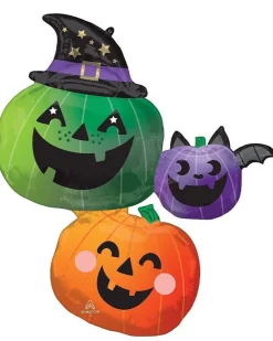 Spooky Pumpkin Stacker Supershape Balloon - 33" Foil