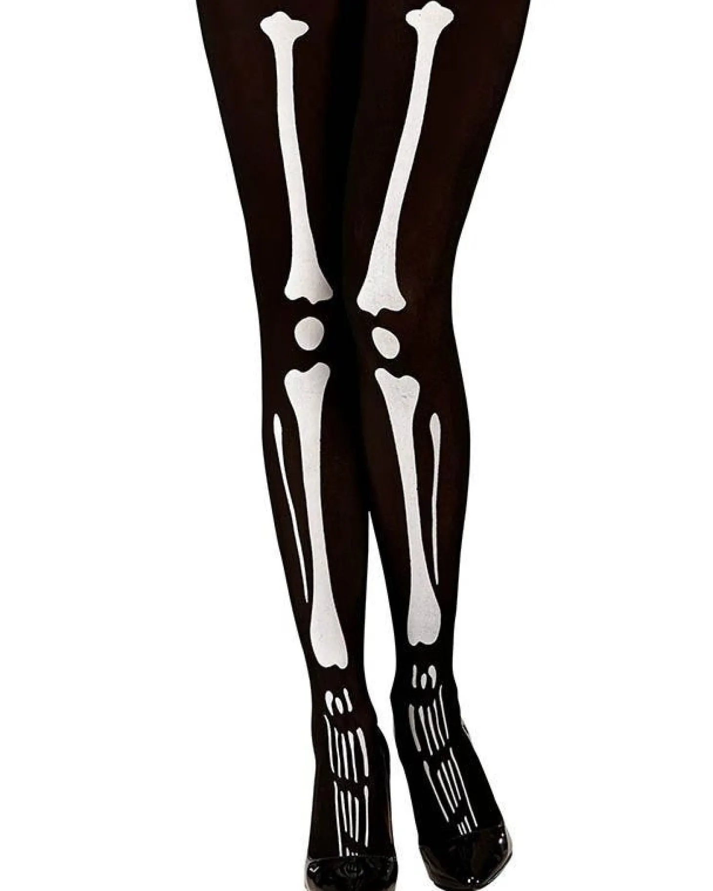 Spooky Skeleton Tights - Adult Plus Size