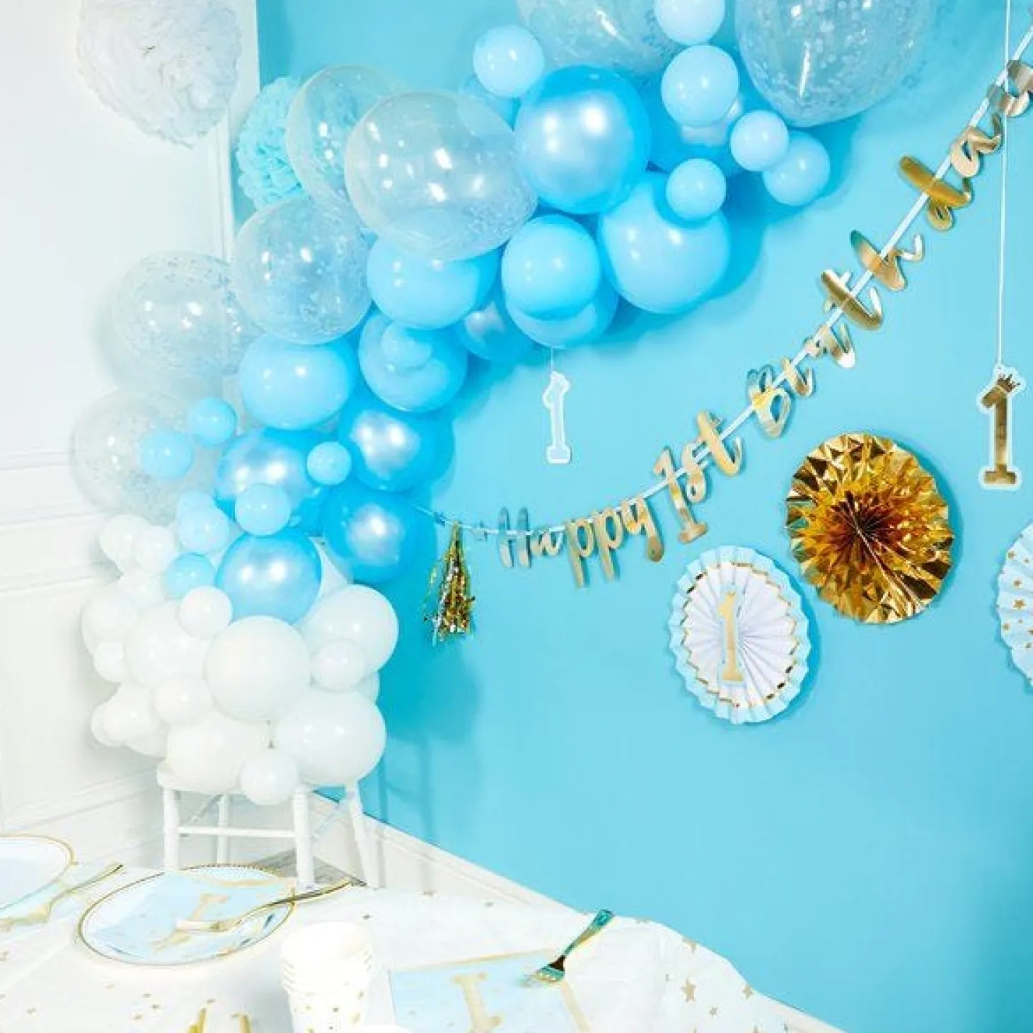 1St Birthday Blue Letter Banner - 1.8M