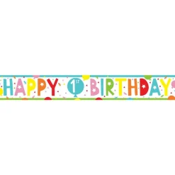 1St Birthday Paper Banners - 1M (3Pk)