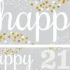 21St Birthday Paper Banners - 1M (3Pk)