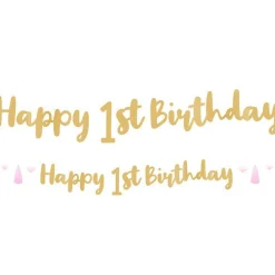 1St Birthday Pink Letter Banner - 1.8M