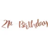 21St Birthday Rose Gold Letter Banner