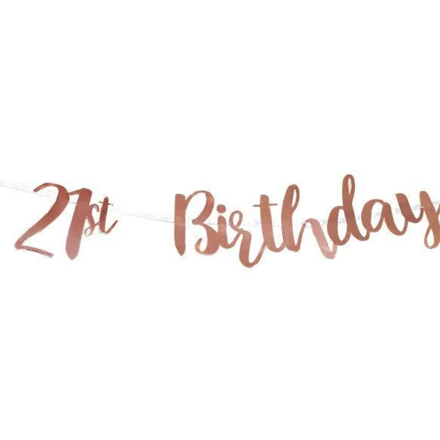21St Birthday Rose Gold Letter Banner