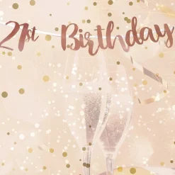 21St Birthday Rose Gold Letter Banner