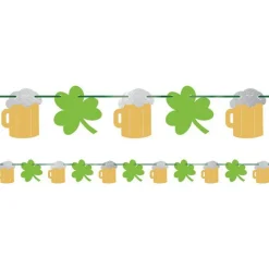 St Patrick's Day Beer And Shamrock Banner - 3.65M