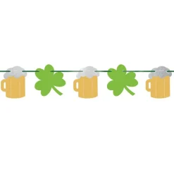 St Patrick's Day Beer And Shamrock Banner - 3.65M