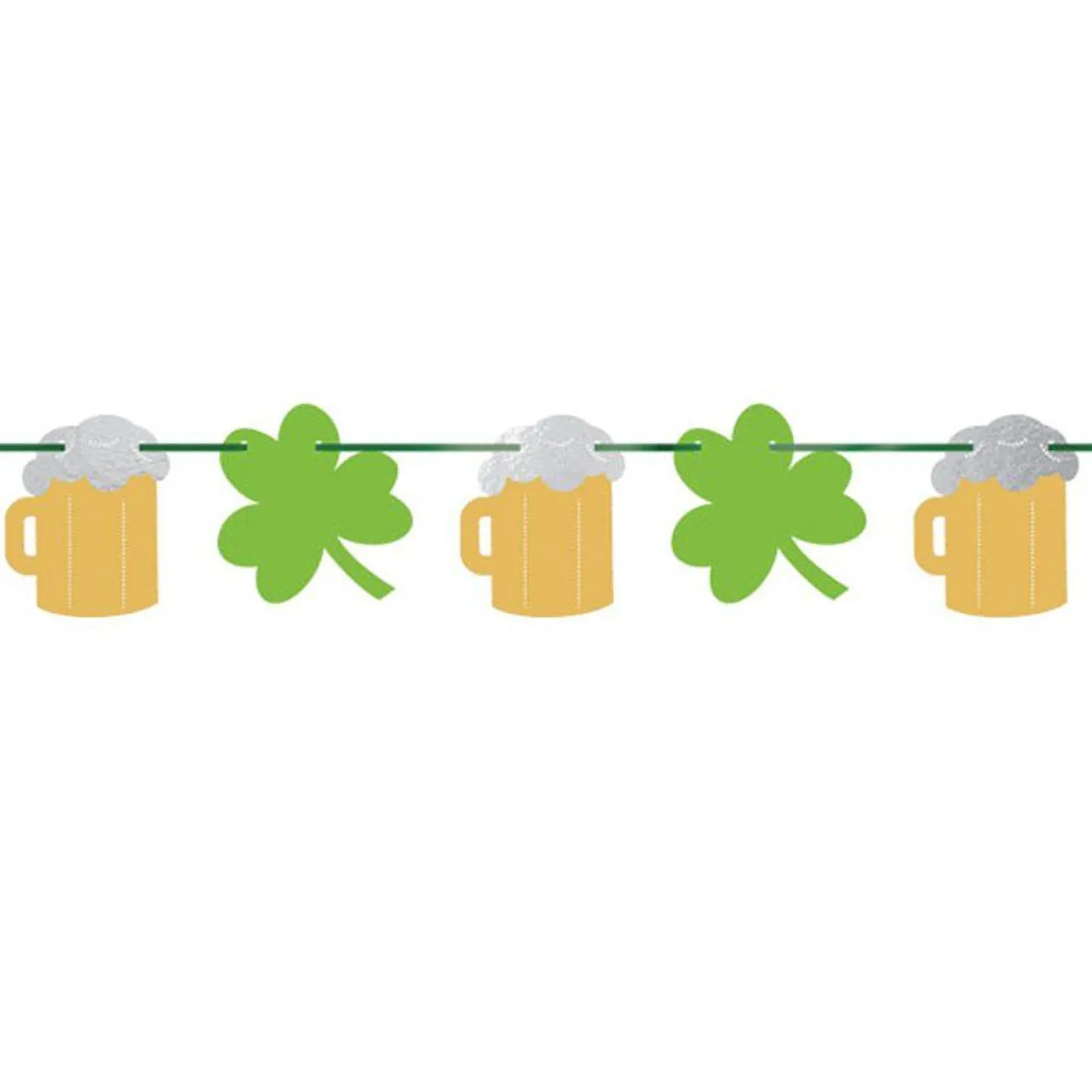 St Patrick's Day Beer And Shamrock Banner - 3.65M