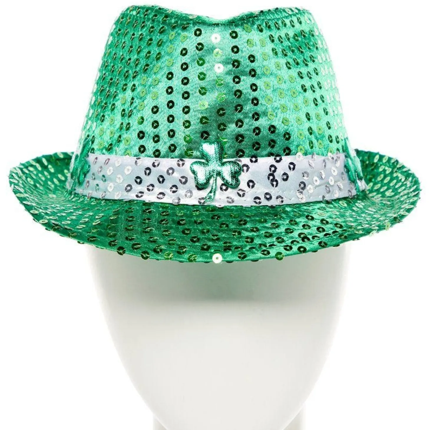 St Patrick's Day Sequin Fedora Hat