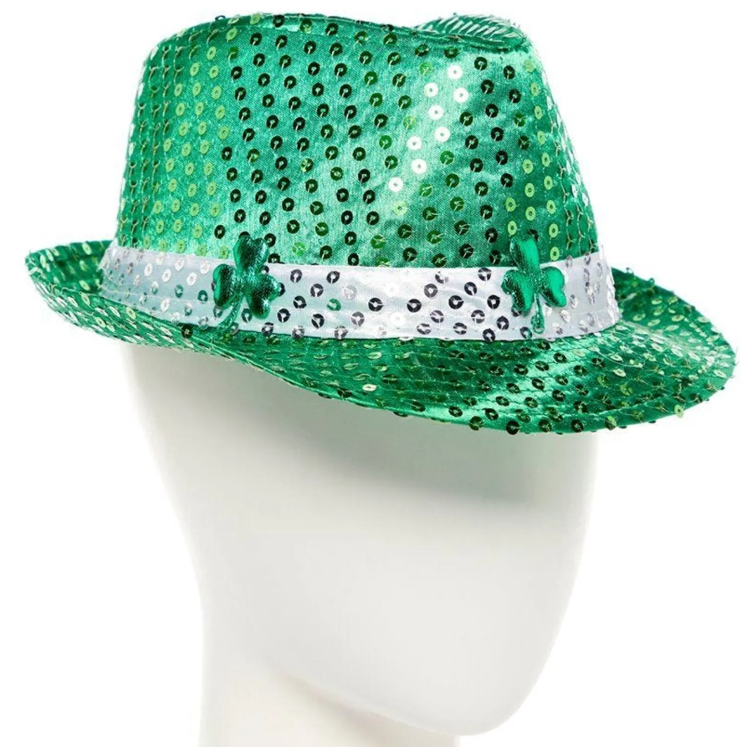St Patrick's Day Sequin Fedora Hat