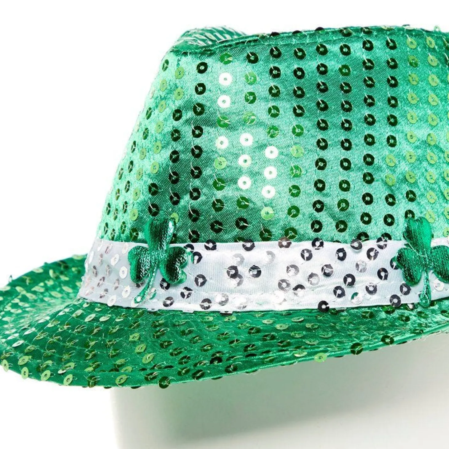 St Patrick's Day Sequin Fedora Hat