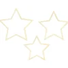 Star Wooden Decorations (3Pk)