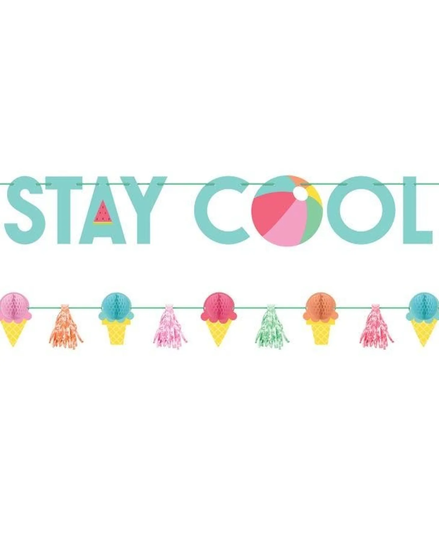 Stay Cool' Paper Banner Kit (2Pk)