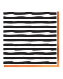 Striped Halloween Paper Napkins - 33Cm (16Pk)