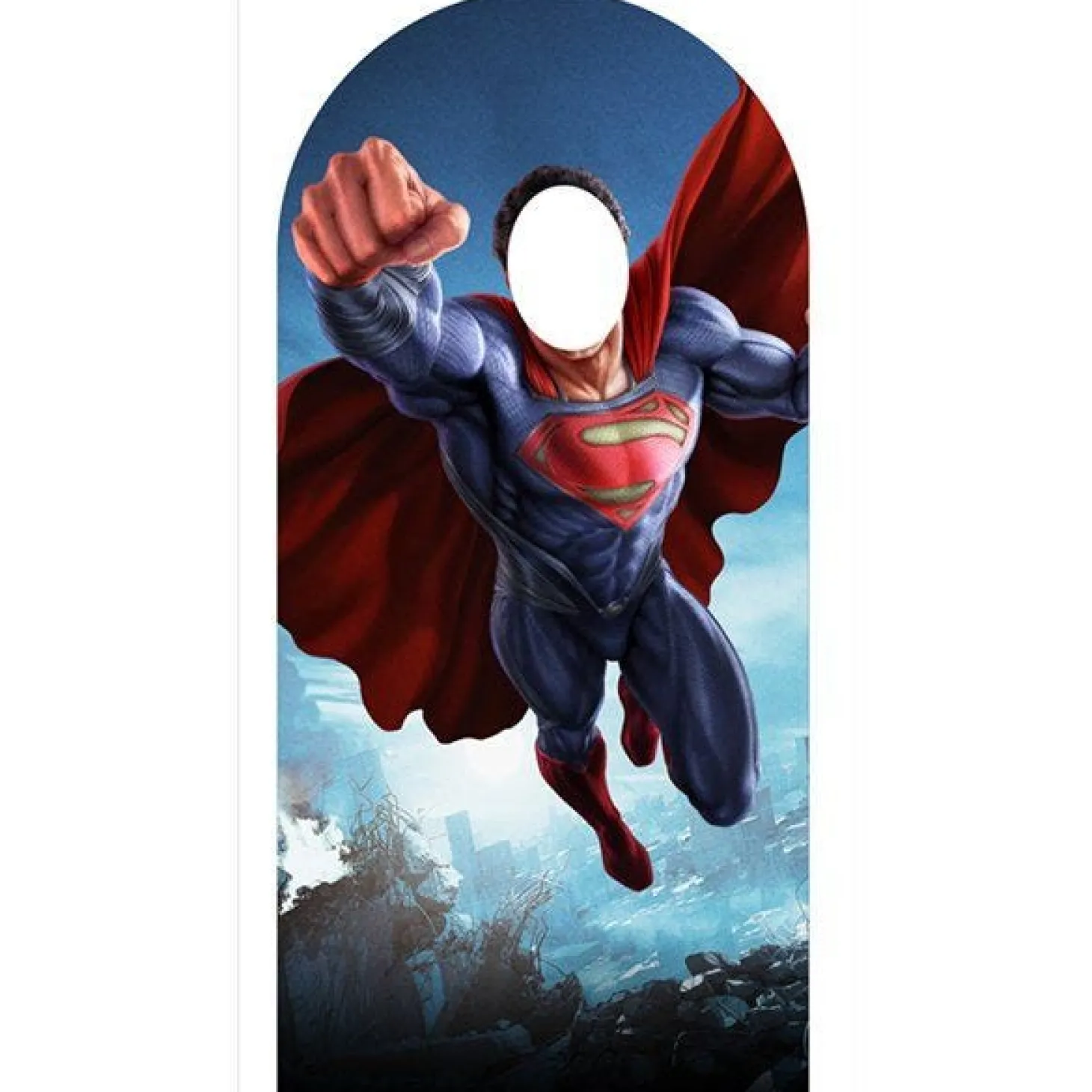 Superman Man Of Steel Stand-In Cardboard Photo Prop - 185Cm X 100Cm