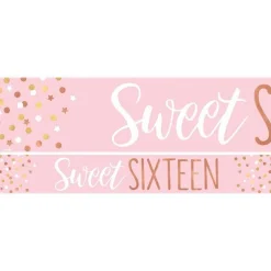 Sweet Sixteen Paper Banners - 1M (3Pk)