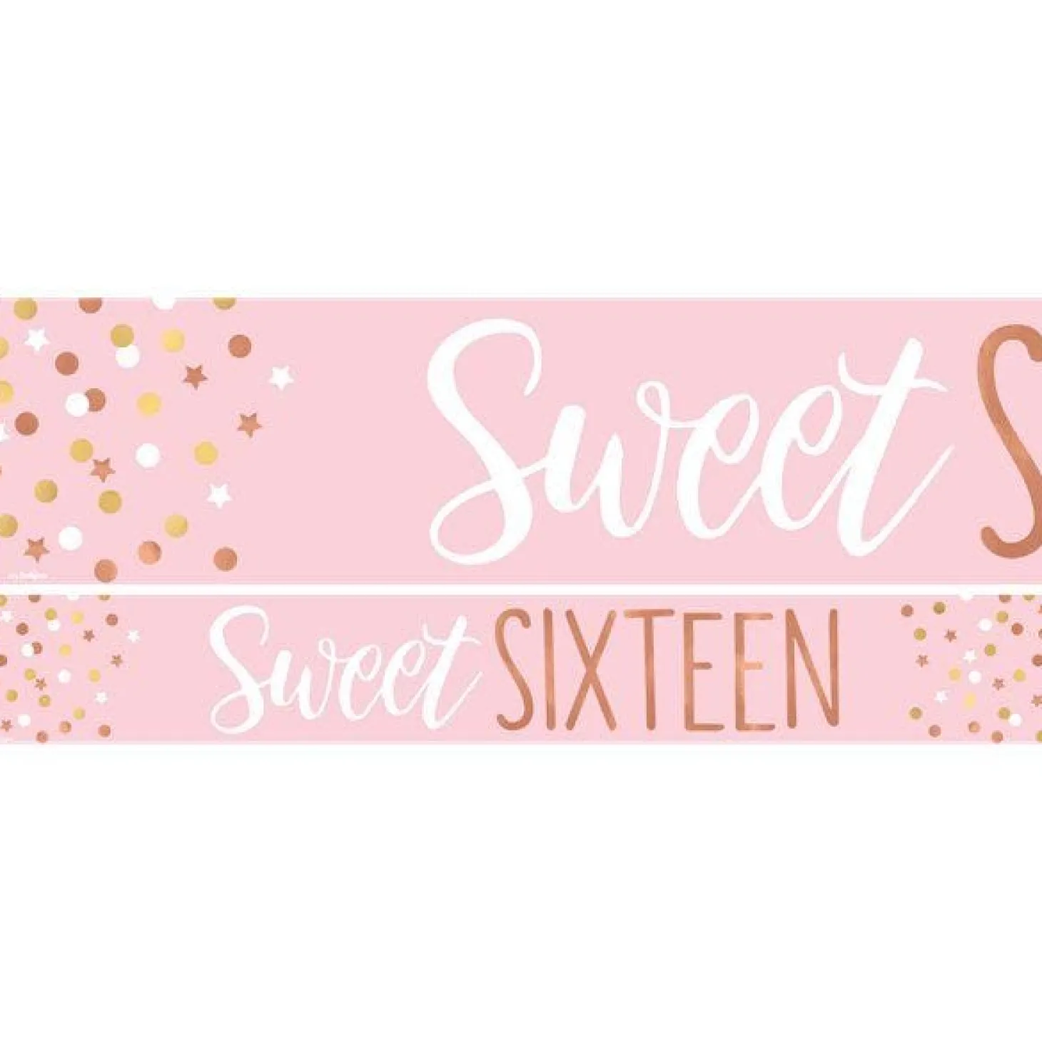 Sweet Sixteen Paper Banners - 1M (3Pk)