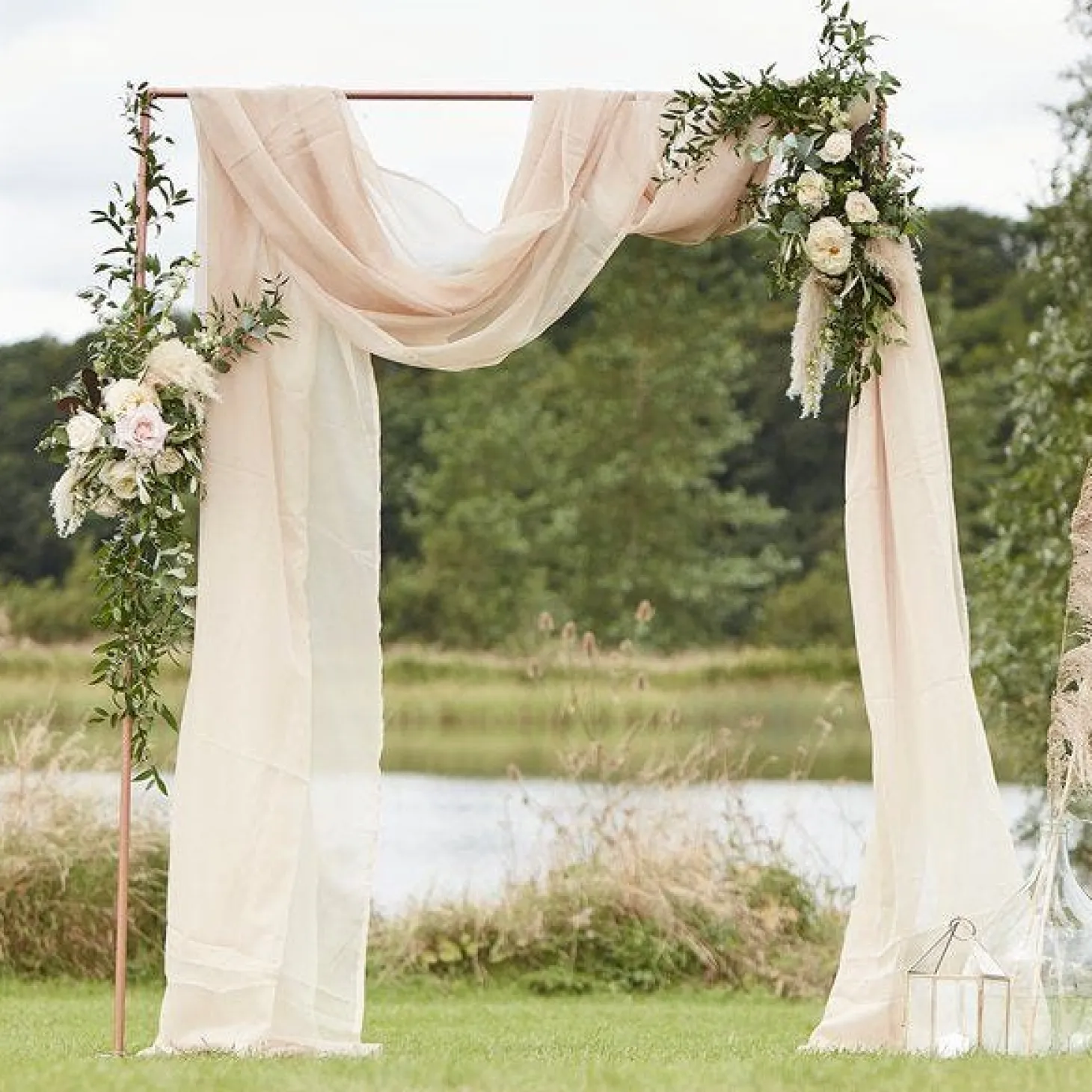 Taupe Draping Voile Backdrop - 6M X 2.5M