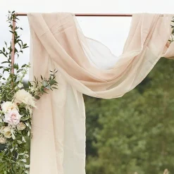 Taupe Draping Voile Backdrop - 6M X 2.5M