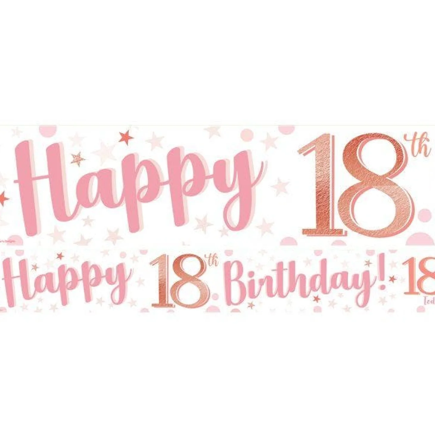 18Th Birthday Glitz & Glamour Paper Banners (3Pk)