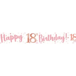 18Th Birthday Glitz & Glamour Paper Banners (3Pk)
