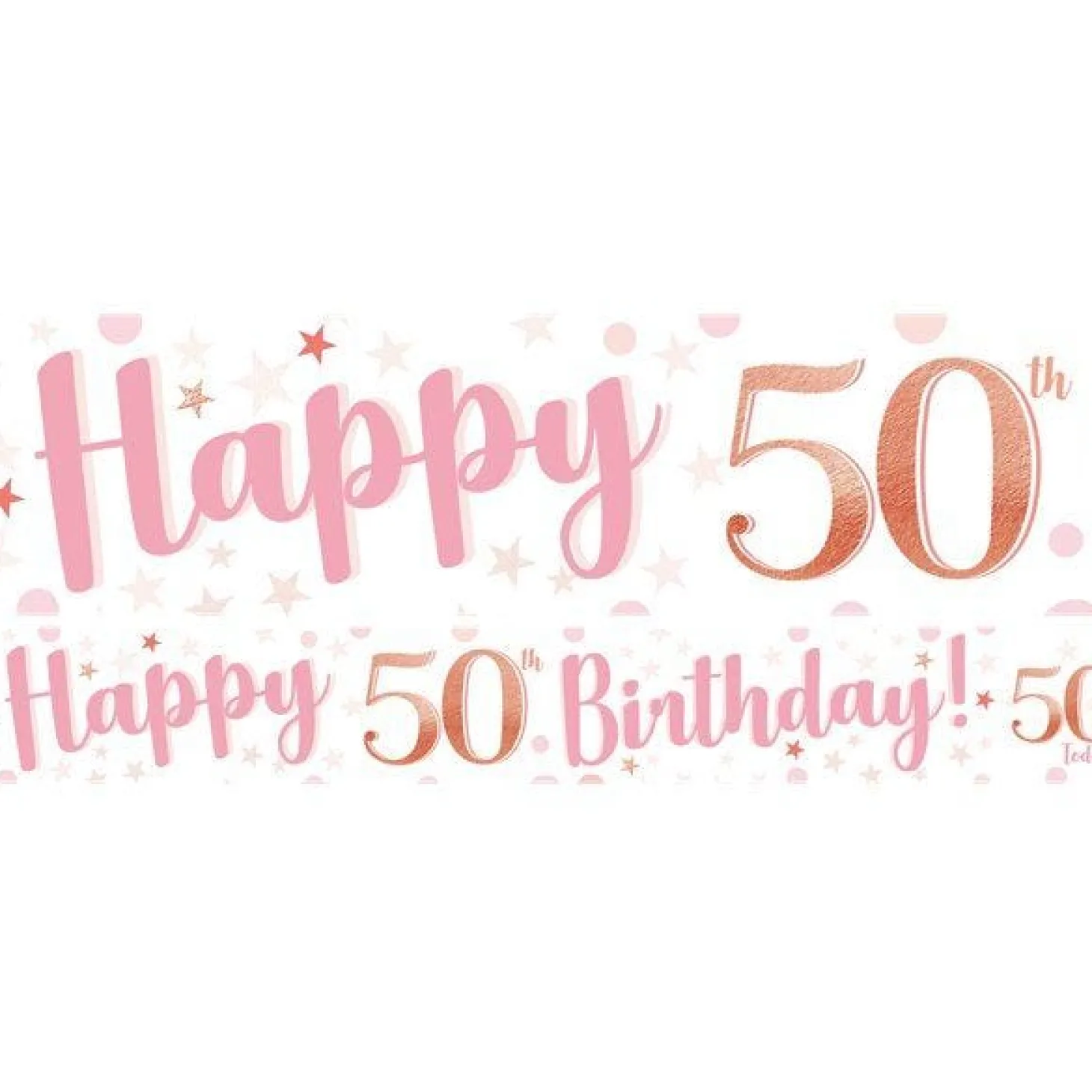 50Th Birthday Glitz & Glamour Paper Banners (3Pk)