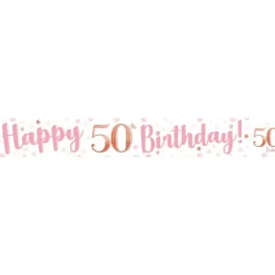 50Th Birthday Glitz & Glamour Paper Banners (3Pk)