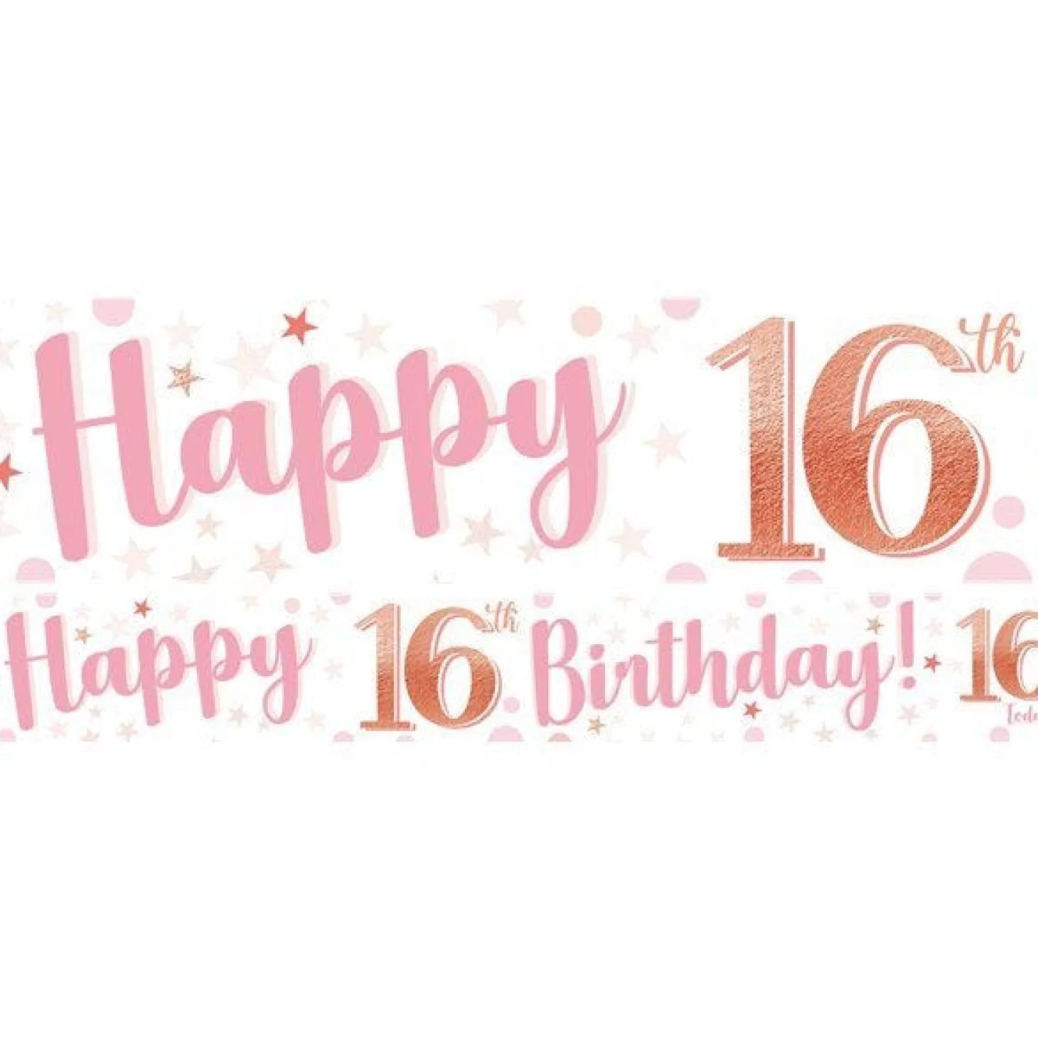 16Th Birthday Glitz & Glamour Paper Banners (3Pk)