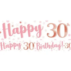 30Th Birthday Glitz & Glamour Paper Banners (3Pk)