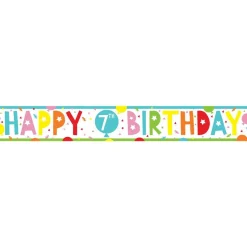 7Th Birthday Paper Banners - 1M (3Pk)
