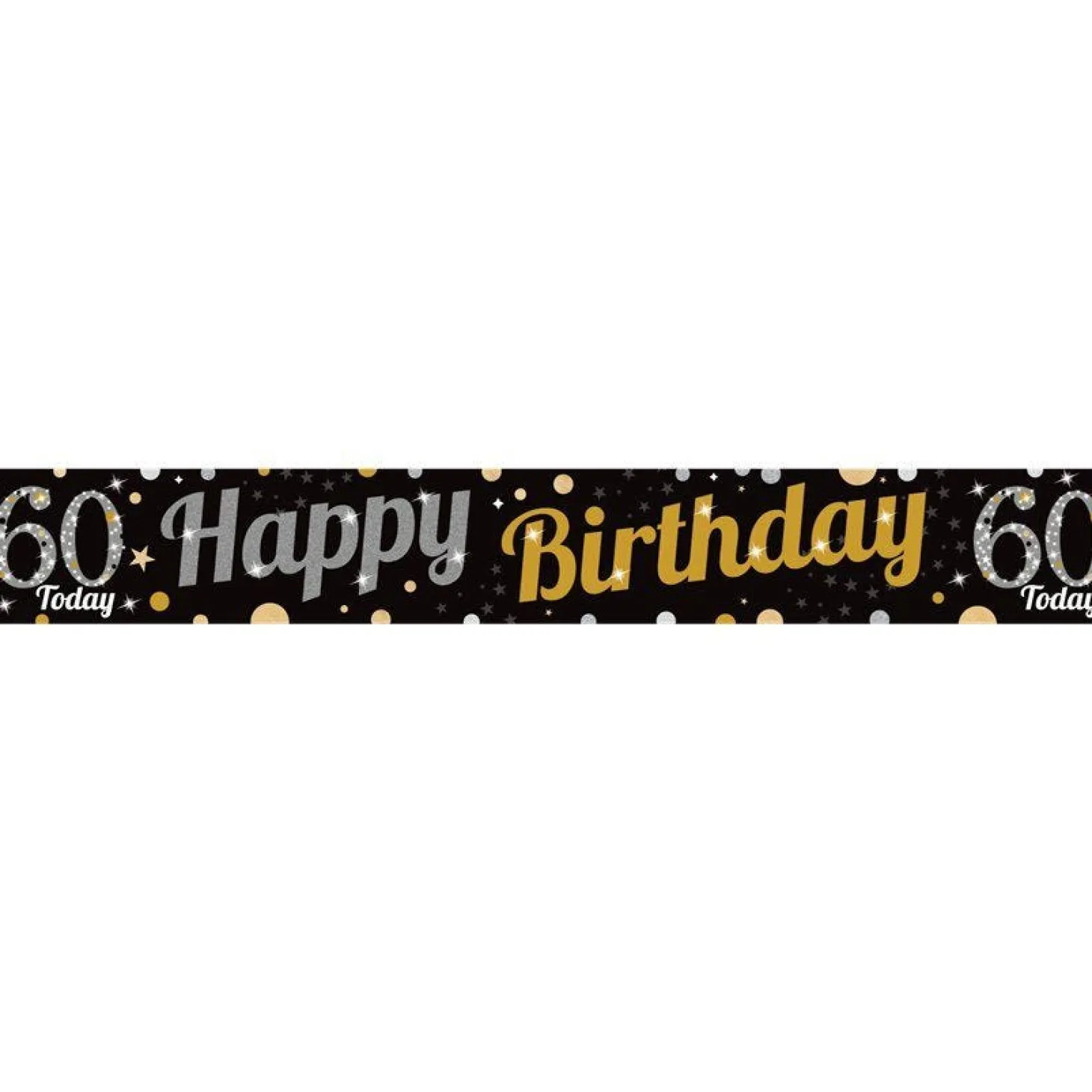 60Th Birthday Paper Banners - 1M (3Pk)