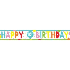 10Th Birthday Paper Banners - 1M (3Pk)
