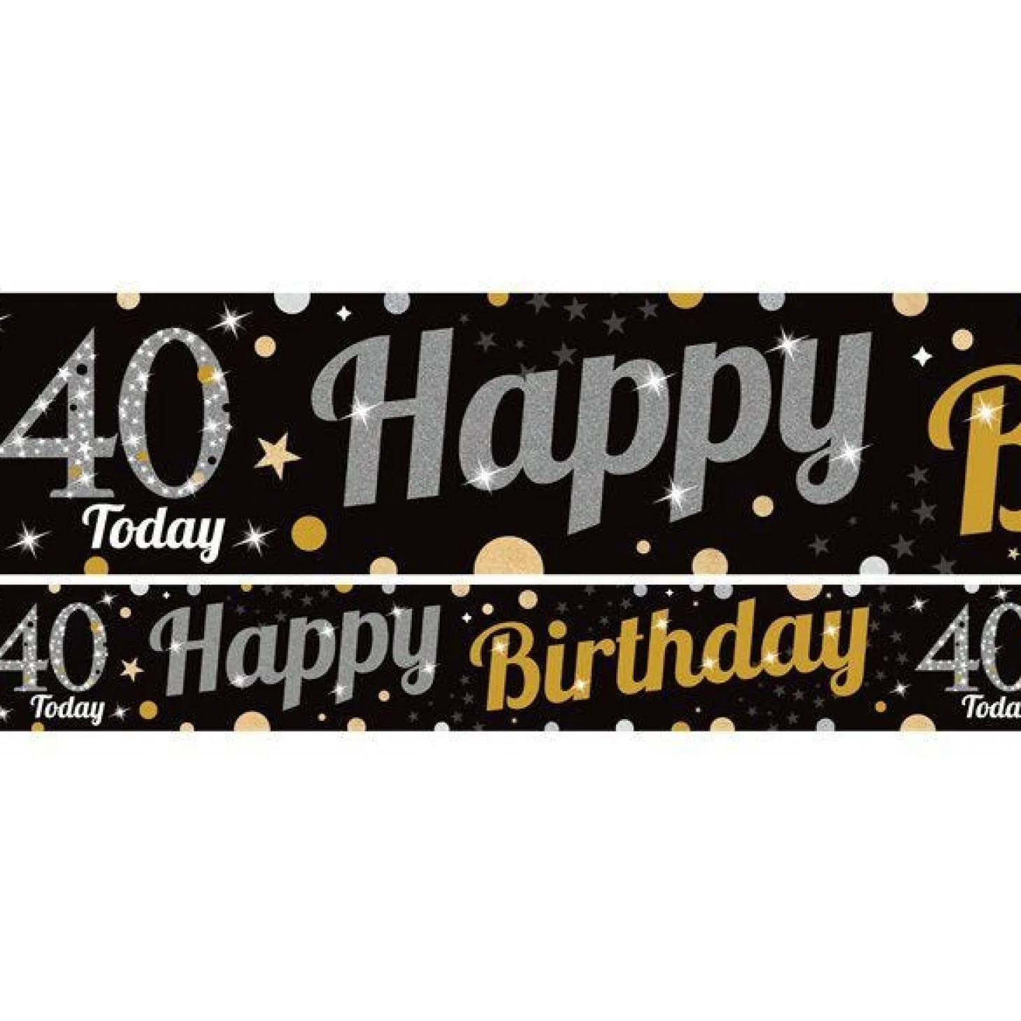 40Th Birthday Paper Banners - 1M (3Pk)